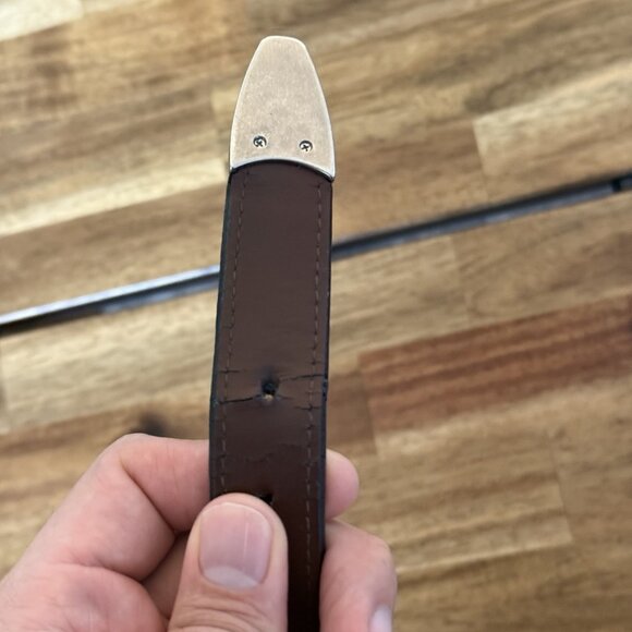 ZEP-PRO Belt Mens Size 32 Brown Full Grain Leather Mississippi State University - Picture 5 of 8